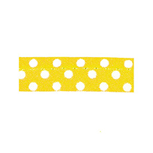 Sewing piping yellow with white dots 10 mm 74851005